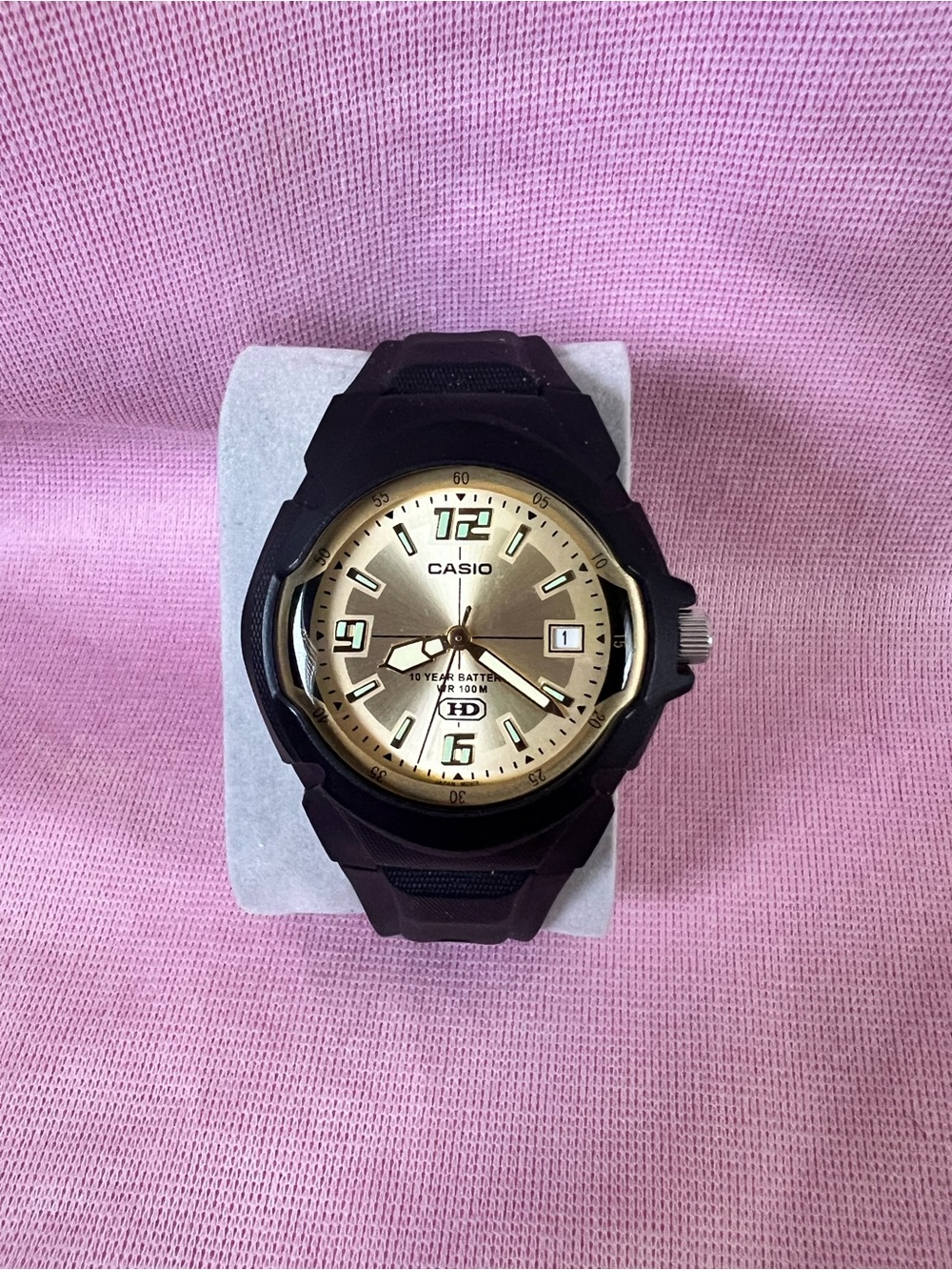 Casio Gold Dial Sport Wristwatch with Black Case